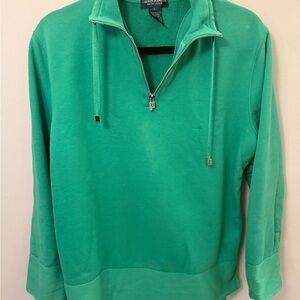 Lauren Jeans Company Ralph Lauren Women’s Green 1/4 Zip Pullover Size L